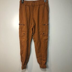Banana Republic Burn Orange Light Weight Cargo Joggers with Pockets